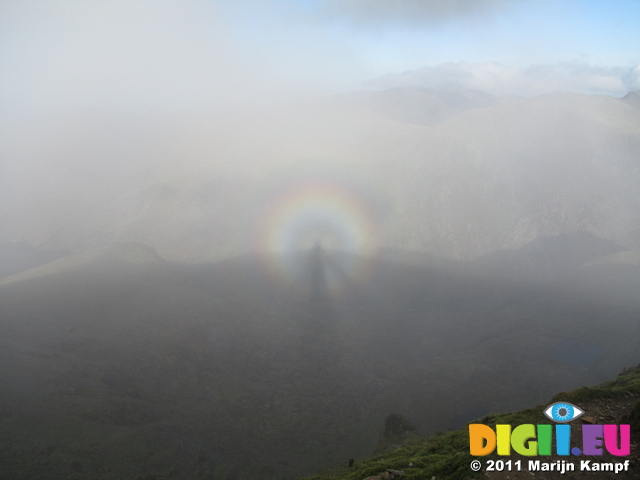 SX20608 360 degrees rainbow from Crib-Goch, Snowdon